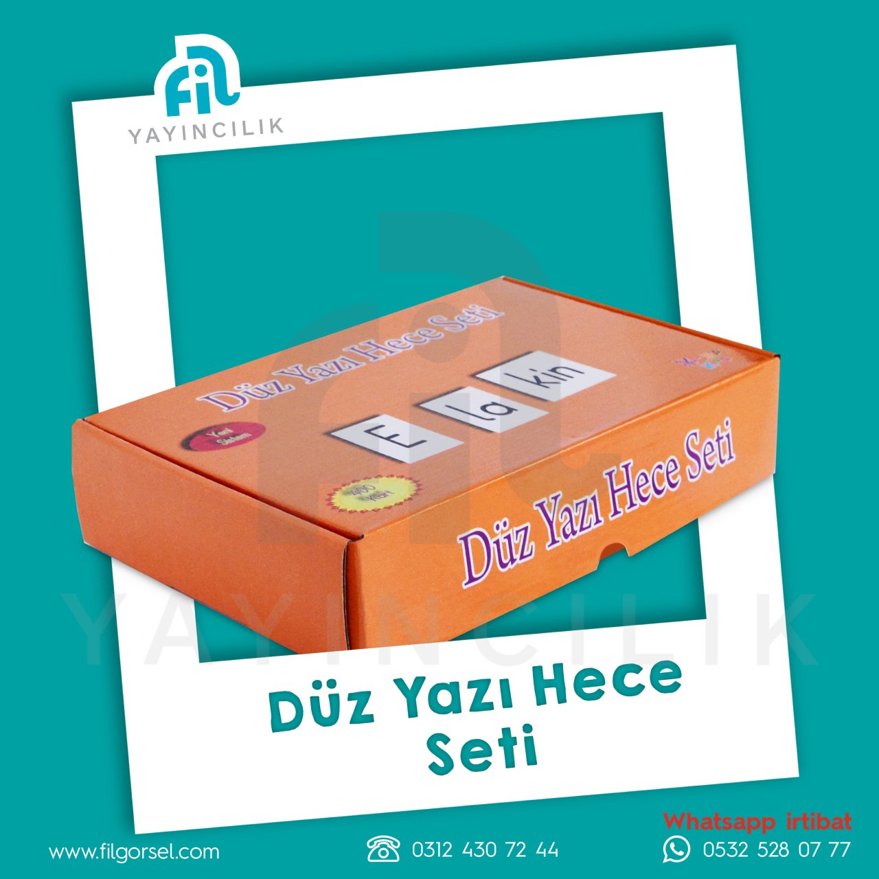 DÜZ YAZI HECE SETİ- ELAKİN
